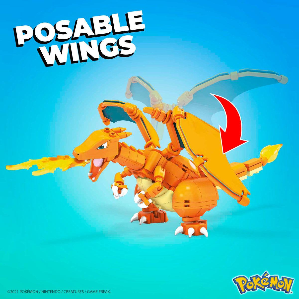 MEGA Pokémon Building Toy Kit Charmander Set With 3 Action Figures (313 Pieces) For Kids
