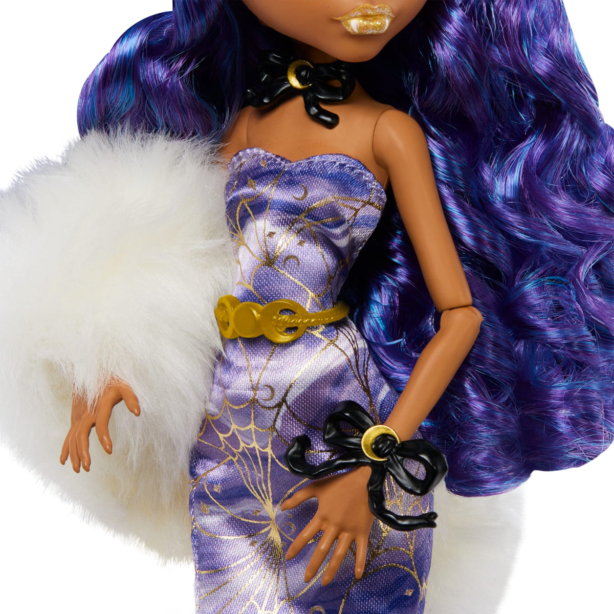Monsterhigh-Fêtes de Fin D’Année-Poupée Clawdeen Wolf Robe Violette