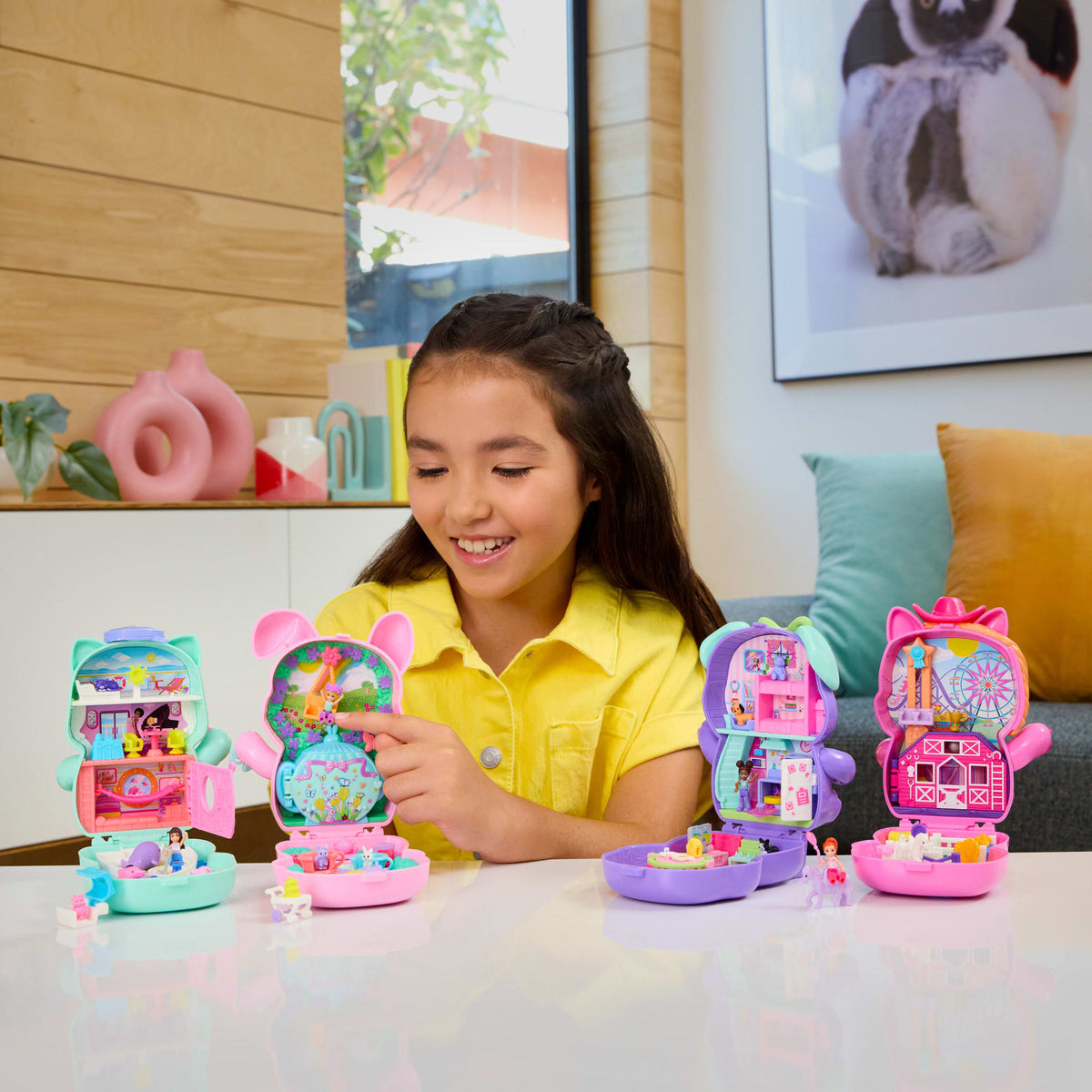 Polly Pocket  Coffret  Poney Rodéo, Micro-Poupée, Chevaux, Access.