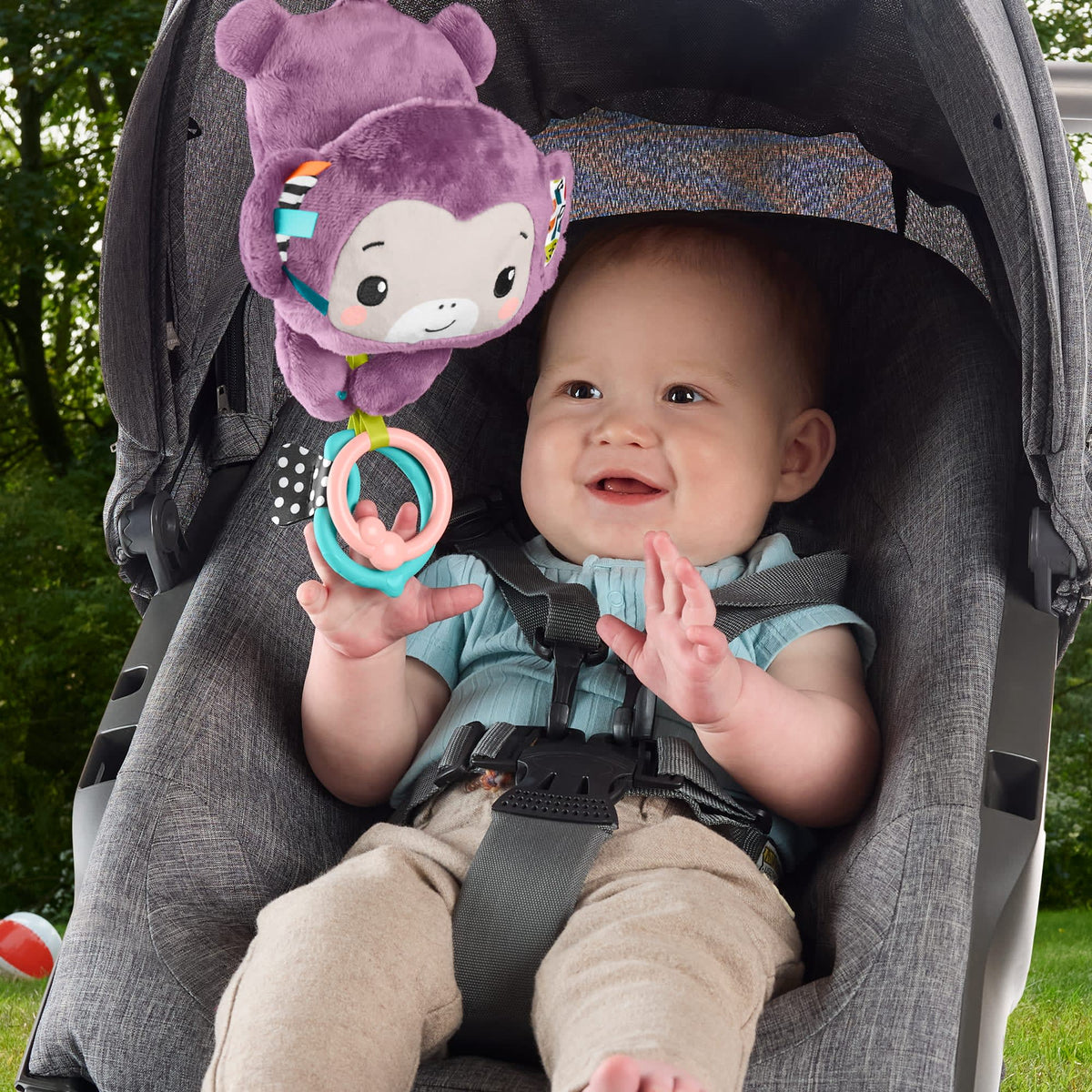 Fisher-Price  Singe Violet Chanteur, Jouet Pour Poussettes