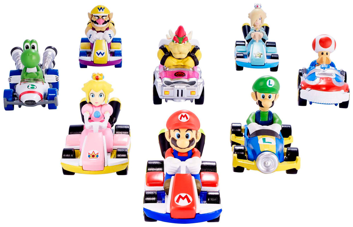 Hot Wheels Mario Kart Veículo de Brinquedo Kart Padrão Wario