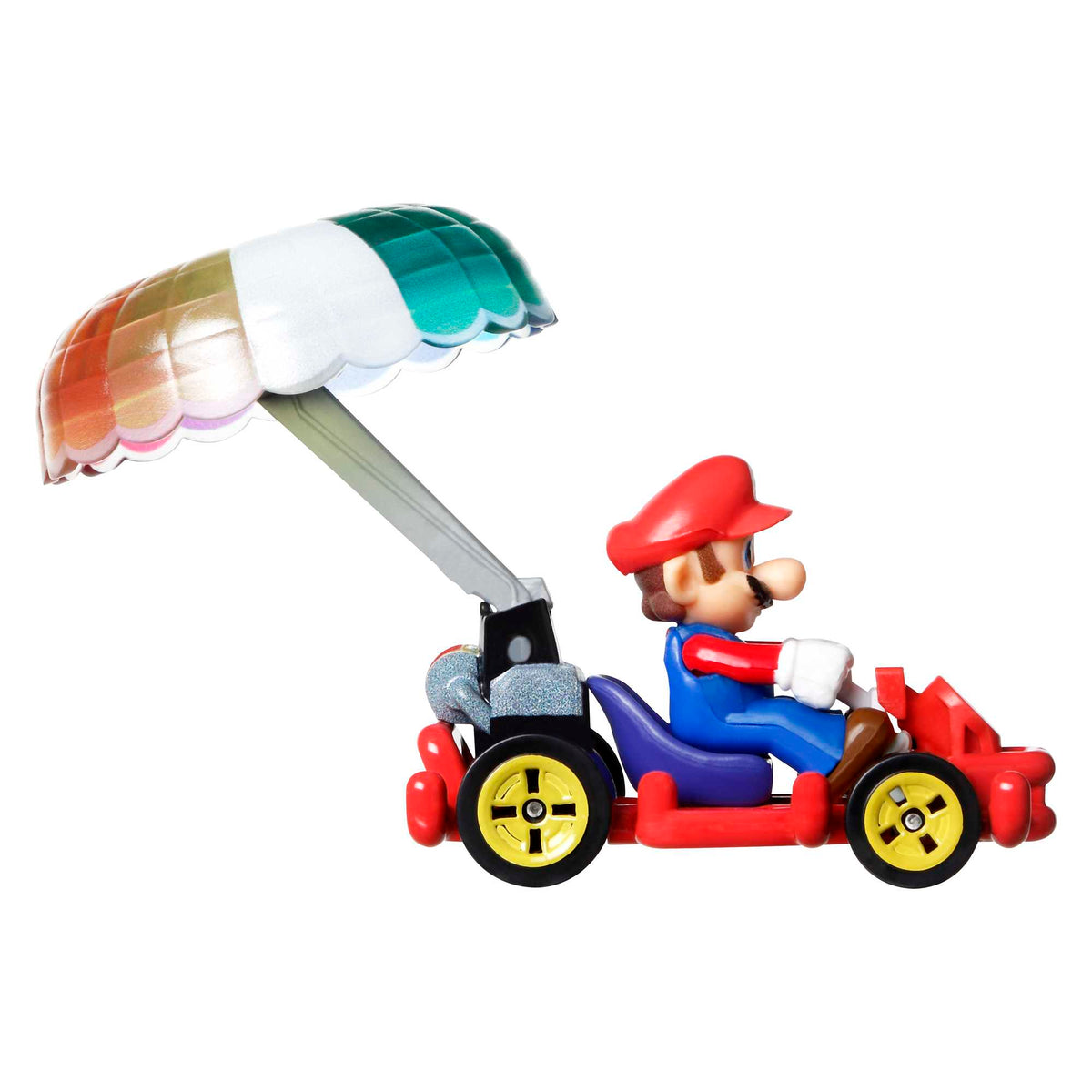 Hot Wheels Mario Kart Veículo de Brinquedo Mário Pipe Frame com Paraquedas