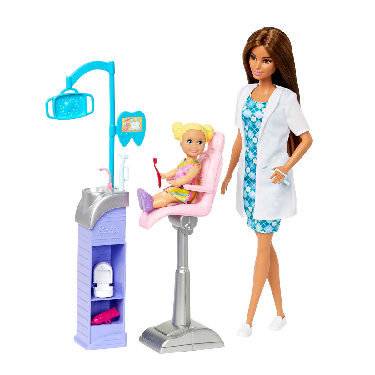 Barbie®-Métiers-Coffret Poupée Barbie® dentiste et Accessoires