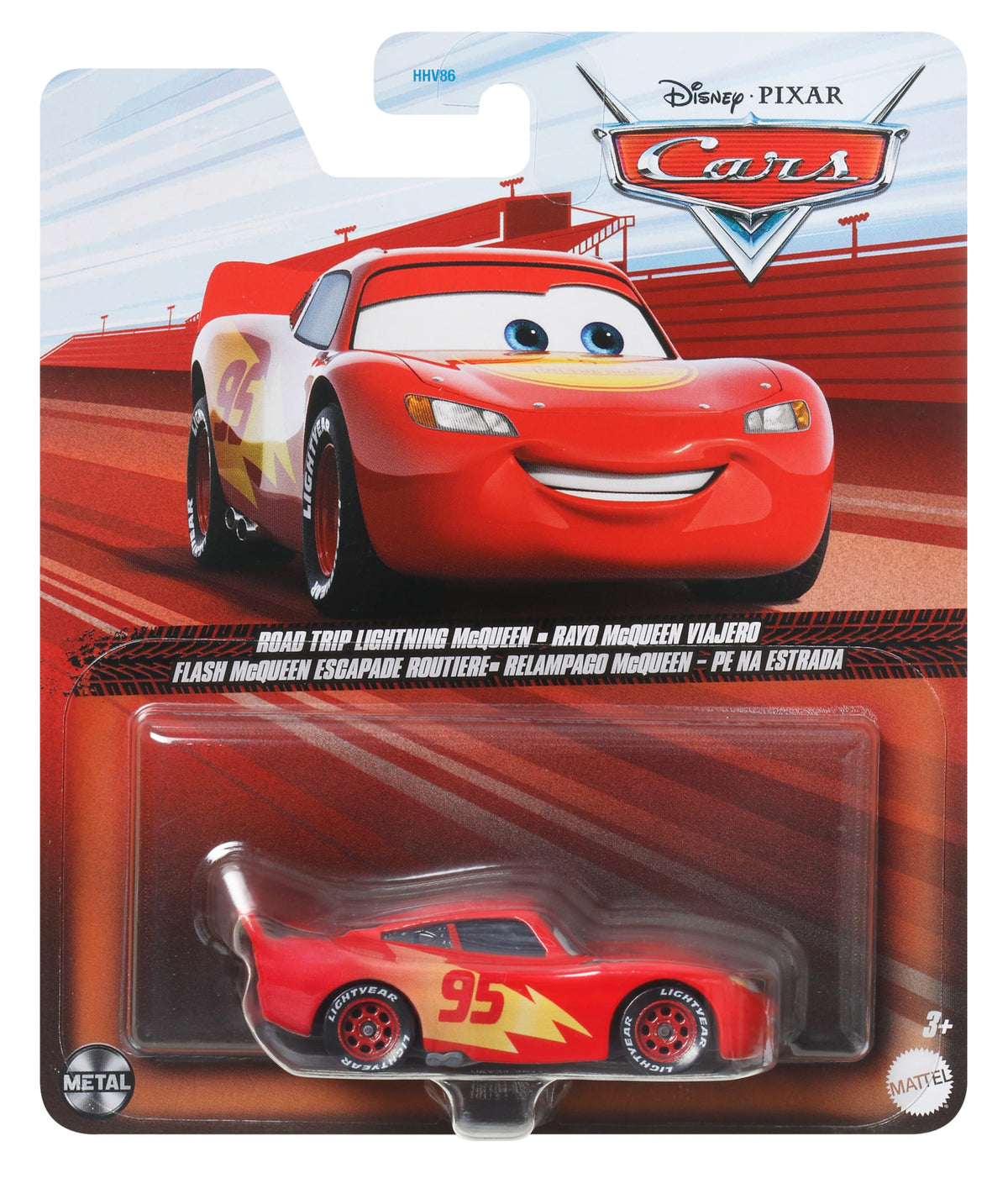 Carros da Disney e Pixar Diecast Veículo de Brinquedo Rayo McQueen Viajante