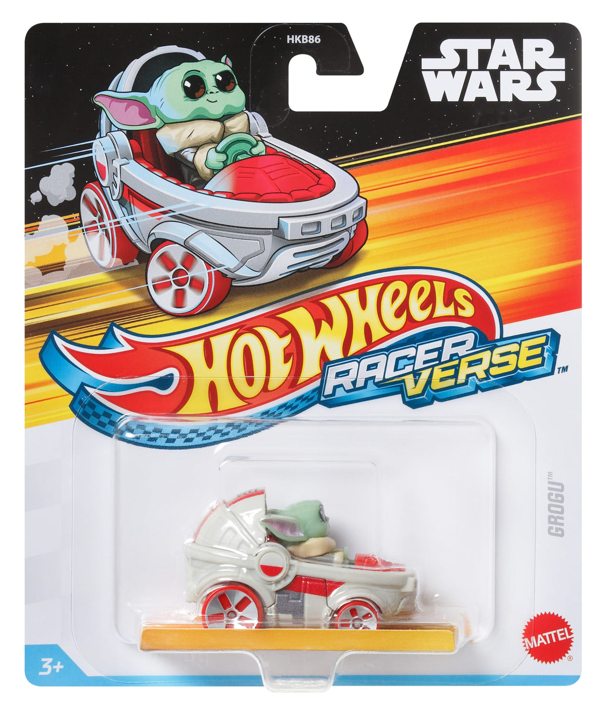 Hot Wheels RacerVerse Vehículo de Juguete Grogu en Pod